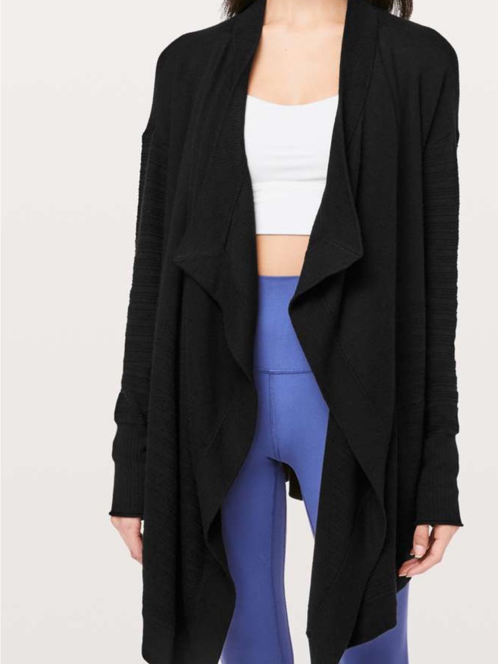 Lululemon Find Your Calm Wrap Draped Cardigan Black